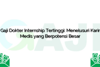 Gaji Dokter Internship Tertinggi: Menelusuri Karir Medis yang Berpotensi Besar