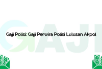 Gaji Polisi: Gaji Perwira Polisi Lulusan Akpol